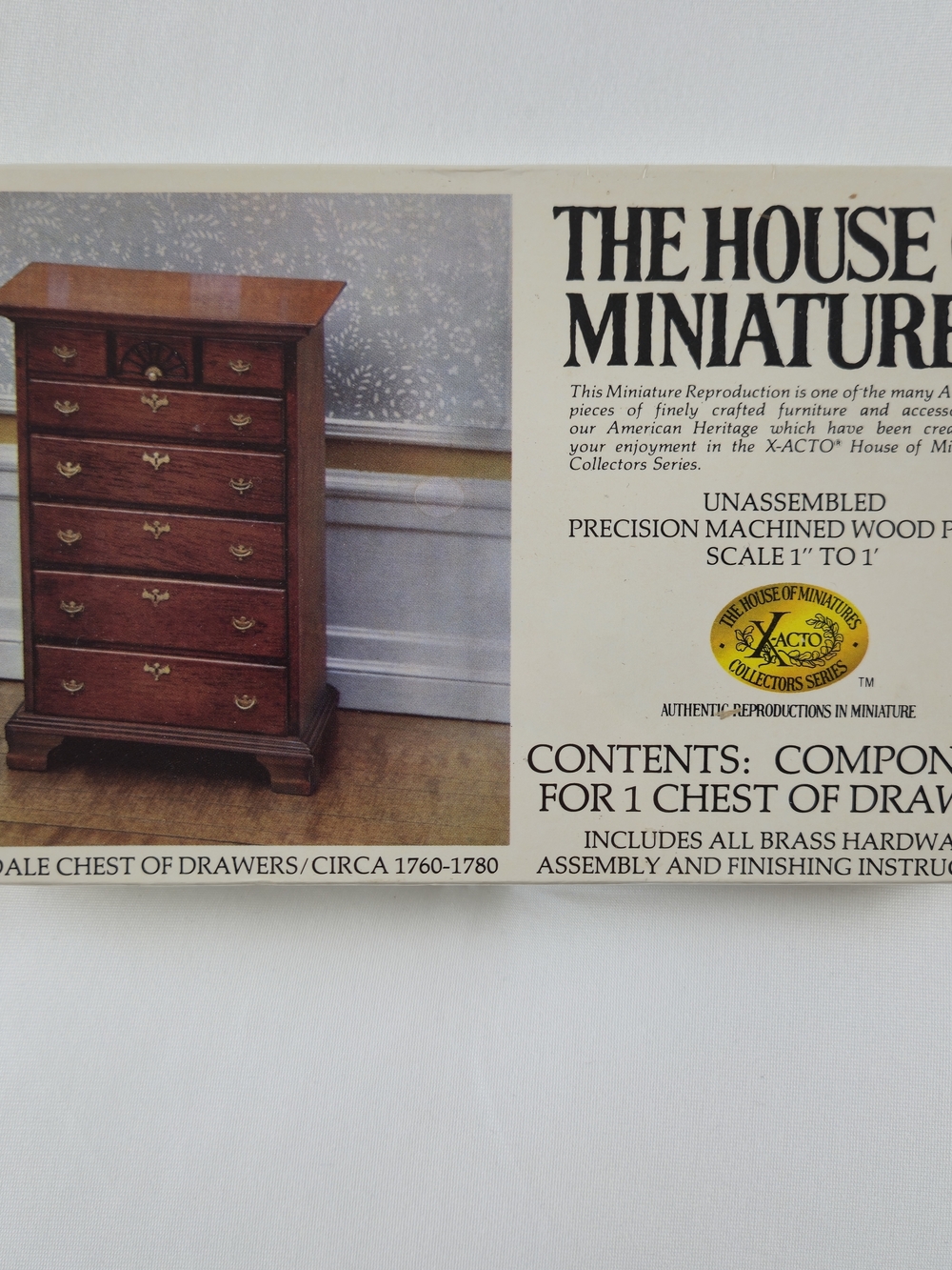 The House of Miniatures Mahogany Chest of Drawers Mini Kit